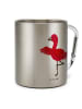 Mr. & Mrs. Panda Teetasse Flamingo Yoga ohne Spruch in Silber