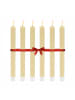 relaxdays 6 x LED Stabkerzen in Beige