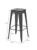MCW 2er-Set Barhocker A73 im Industriedesign, Schwarz