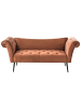 Beliani Chaiselongue NANTILLY in Braun/Schwarz - (W) 175 x (H) 76 x (L) 69 cm