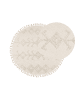 Beliani Geflochtener Teppich HARRAN in Beige - (W) 140 x (H) 1 x (L) 140 cm