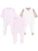 TupTam Baby Unisex Schlafstrampler mit Fuß 3er Pack in rosa