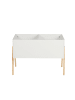 relaxdays Kindertruhe in Weiß/ Natur - (B)60 x (H)45 x (T)30 cm