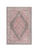 KADIMA DESIGN Waschbarer Teppich Medallion Muster, Orientalisch, Wohnzimmer in Rosa