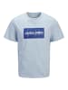 JACK & JONES Junior T-Shirt Rundhals Print JJCOLE MNI in celestial blue