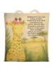 Mr. & Mrs. Panda Beutel Giraffe Blumenkranz Design mit Spruch in Weiß