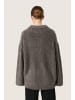 Soaked in Luxury Strickpullover SLBabbette Lockere Passform in Dark Gull Gray