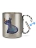 Mr. & Mrs. Panda Kaffeebecher Edelstahl Einhorn Nashorn ohne Spruch in Silber