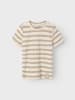 name it T-Shirt Lockeres Rundhals Kurzarm Shirt gestreift in Khaki-Braun