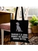 Mr. & Mrs. Panda Shopping Tasche Gordon Setter Moment mit Spruch in Schwarz