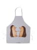 Mr. & Mrs. Panda Backschürze Igel Liebe ohne Spruch in Grau Pastell