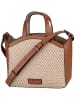 Karl Lagerfeld Handtasche K/Circle SM Tote Raffia Mesh Natural/Tan in Natural-Tan