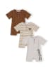 Minoti 3-er Pack Overalls & Jumpsuits NOSBABYRIB5 in Beige