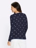 Sieh an! Jacquardstrickjacke in marine-himmelblau
