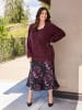 sheego Langarm-Pullover in burgund