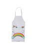 Mr. & Mrs. Panda Gastro-Schürze Einhorn Regenbogen ohne Spruch in Weiß