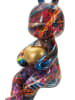Mauro Ferretti Mehrfarbige, hasenförmige Kunstharzskulptur, 8 x 10 x 23 cm