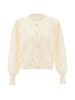 NAEMI Damen Strickjacke in Wollweiss