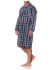 NORMANN Langarm Nachthemd gewebt - 88868 in blau