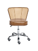 Beliani Bürostuhl ROSWELL in Braun/Silber/Schwarz - (W) 54 x (H) 70 x (L) 50 cm