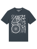 wat? Apparel T-Shirt Fahrradteile in India Ink Grey