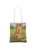 Mr. & Mrs. Panda Stofftasche Otter Blumenstrauß Design ohne Spruch in Weiß