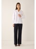 More & More feminine Stretch-Langarmbluse in white