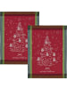 Sander Baumwolle, Jacquard Geschirrtuch 2er-Pack Jolly Tree in rot
