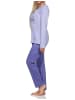NORMANN Langarm Schlafanzug Pyjama Bündchen Streifen - 84799 in lila