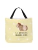 Mr. & Mrs. Panda Badetasche Meerschweinchen Weisheit mit Spruch in Gelb Pastell