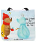 Mr. & Mrs. Panda Shopper Tasche Nachtfalter Schneemann Design mi... in Weiß