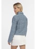 DreiMaster Damen Kurze Carbanjacke in Blau Wollweiss Streifen