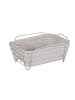 relaxdays Brotkorb in Silber/ Grau - (B)23,5 x (H)10 x (T) 17 cm