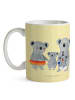 Mr. & Mrs. Panda Kaffeetasse Koala Familie ohne Spruch in Gelb Pastell