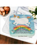 Mr. & Mrs. Panda Topflappen Einhorn Regenbogen Design mit Spruch in Weiß