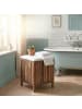 relaxdays Wäschekorb in Braun/ Weiß – 50 l