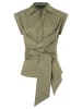 More & More Schleifenbluse in tundra olive