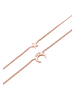 Elli Halskette 925 Sterling Silber Astro, Halbmond, Stern, Sterne in Rosegold