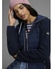 Polarino Strickfleecejacke in Navy mélange