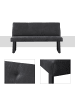 DUBI Möbel Sitzbank Joy in Wildleder-Schwarz - (B)160 x (H)89 x  (T)65 cm