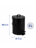 relaxdays Kosmetikeimer in Schwarz - 3 Liter