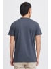 !SOLID Rundhalsshirt SDVolker 21102916ME Kurzarmshirt mit Knopfleiste in Blau