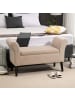 HOMCOM Sitzbank mit Stauraum in Beige 111,5L x 41B x 65H cm