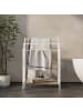 relaxdays Handtuchständer in Natur/ Weiß - (B)60 x (H)81 x (T)28 cm