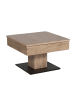 58 aufm Kessel COUCHTISCH Cele 67x67x43 höhenverstellbar;diagonal verschiebbar Wildeiche Bianco