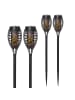 MARELIDA 4x LED Solar Garten Fackel Feuereffekt Flammeneffekt 21cm Wegleuchte