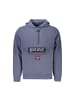 NORWAY 1963 Blau Baumwolle Herren mit Kapuze Pullover