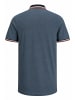 Jack & Jones Polo Shirt JJEPAULOS Sommer Hemd Kragen Pique Cotton in Blau