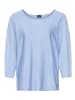 Laura Scott Fledermauspullover in blau-melange
