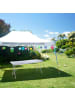 relaxdays Gartentisch in Weiß - (B)178 x (H)72 x (T)74 cm